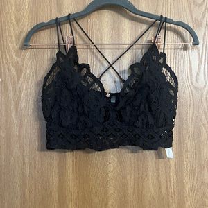 Free People Adela black bralette